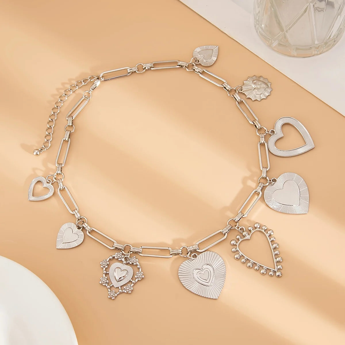 Big Heart Pendant Necklace for Women 2025 Fashion Goth Metal Choker Necklace Charm Party Jewelry