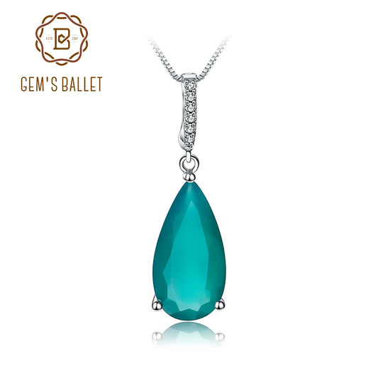 7.89Ct Natural Green Agate Gemstone Pendant  925 sterling Silver Necklaces & Pendants For Women Fine Jewelry