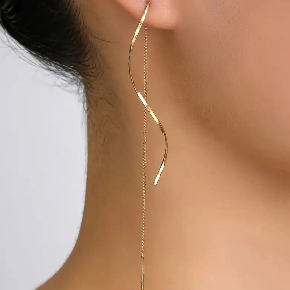Fashion Long Tassel Threader Earrings For Women Simple Long Chain Earring Jewelry Gifts