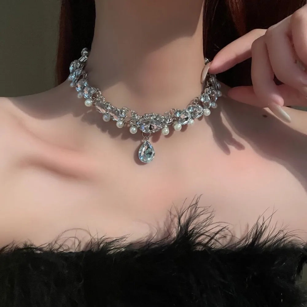 2025 New Zircon Necklace Premium Sense Collarbone Chain for Women