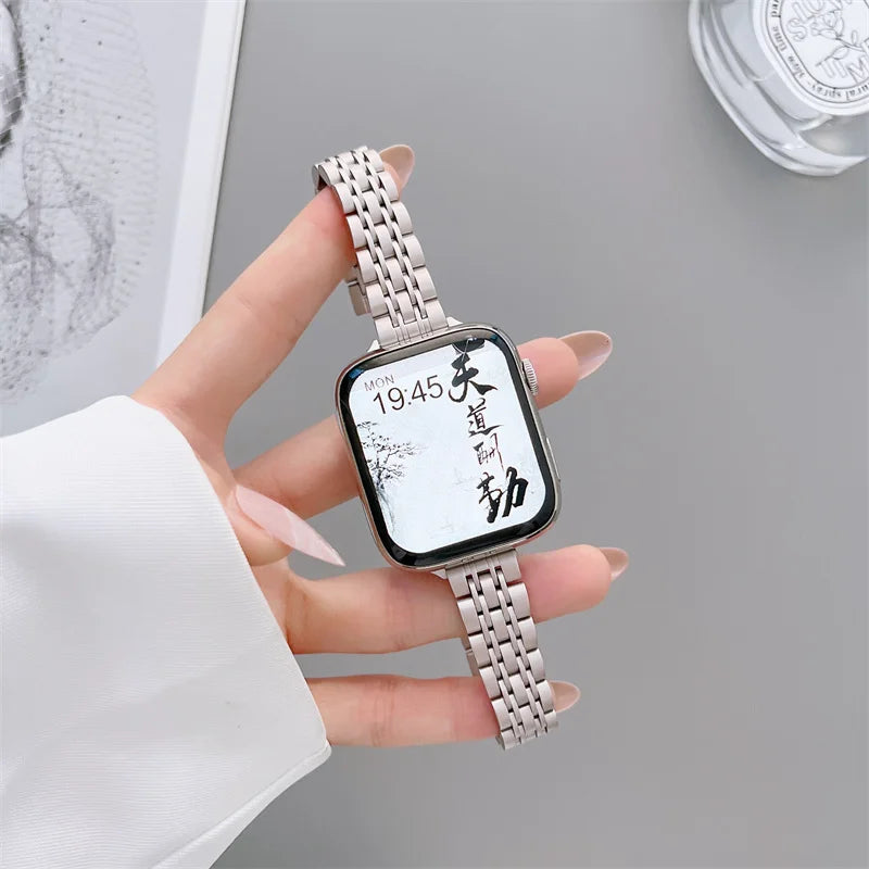 Starlight band for Apple watch 8/Ultra 49mm 40mm 41mm 45mm 44mm 42/38mm Stainless steel bracelet iWatch Serie 7 6 5 4 3 SE strap