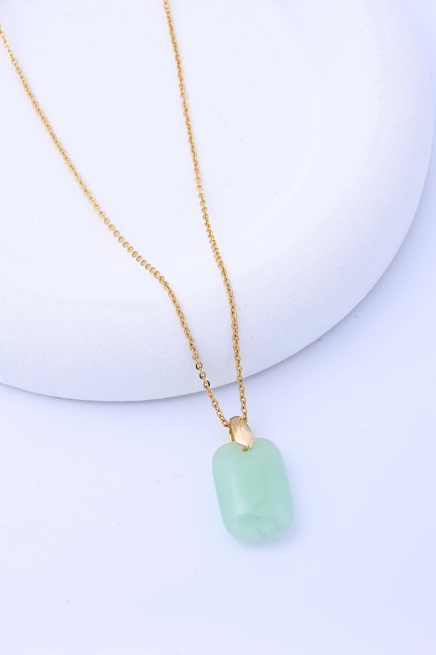 Chinese imitation Hetian jade copper coin nothing brand pendant retro temperament simple and versatile high-end titanium steel