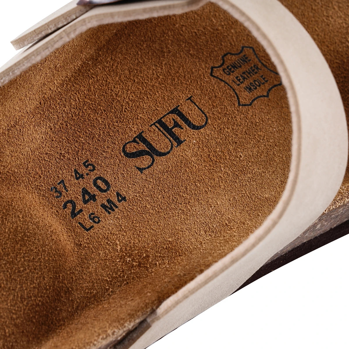 SUFU Slippers Summer Classic Buckle Breathable Outdoor Casual Flip Flops Soft Footbed Leather Sandals