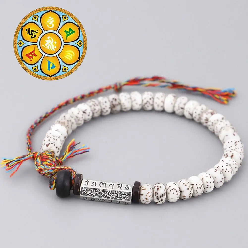 Tibet Bodhi Seed Beads Bracelet For Women Zen Buddha  Jewelry Unisex Yoga Meditation Macrame Bangle Soul Freedom