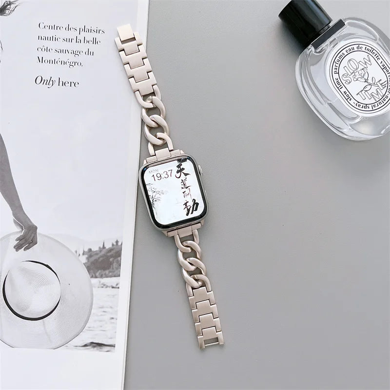 Starlight band for Apple watch 8/Ultra 49mm 40mm 41mm 45mm 44mm 42/38mm Stainless steel bracelet iWatch Serie 7 6 5 4 3 SE strap