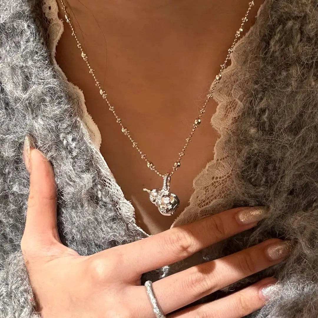 Full diamond star gourd necklace light luxury unique new style exquisite versatile pendant women