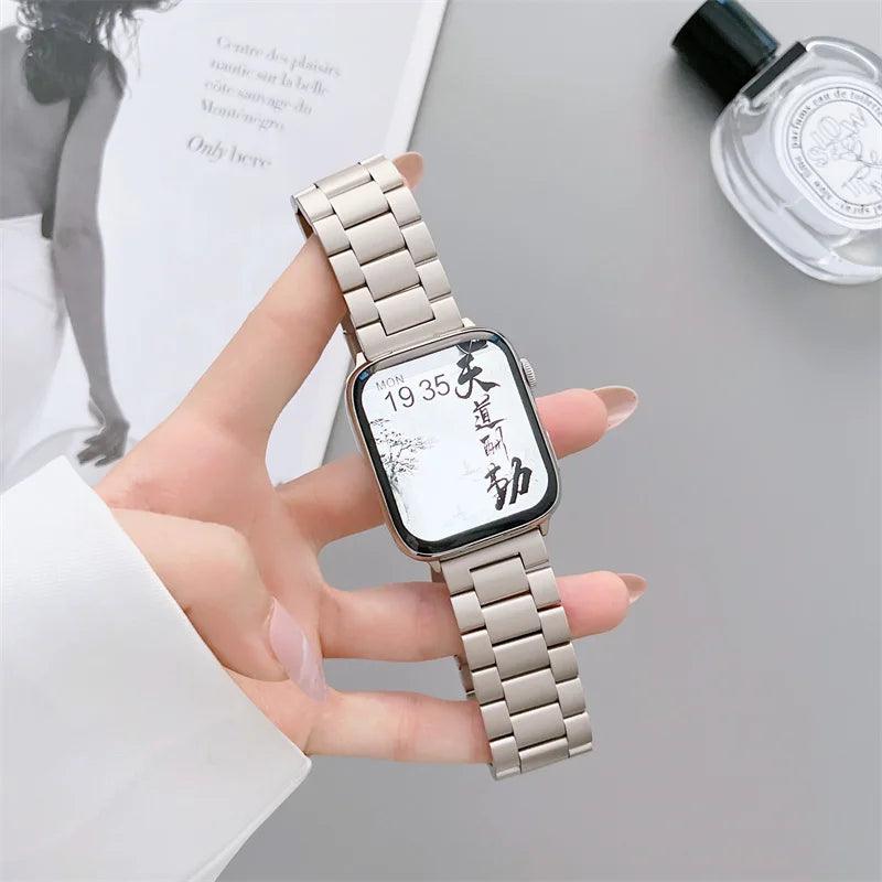 Starlight band for Apple watch 8/Ultra 49mm 40mm 41mm 45mm 44mm 42/38mm Stainless steel bracelet iWatch Serie 7 6 5 4 3 SE strap