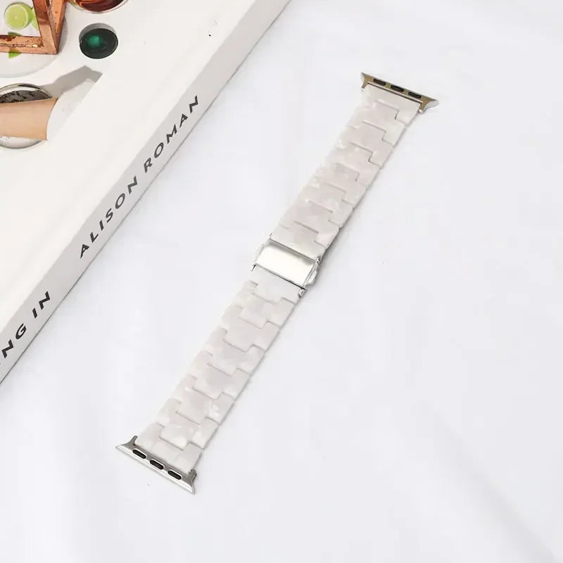 Luxury Resin strap for Apple Watch Ultra 2 Band 49mm 45mm 41mm 40mm 44mm 38mm 42mm Link bracelet iwatch series 9 7 8 6 se 5 4 3