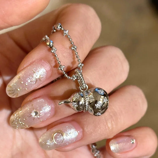 Full diamond star gourd necklace light luxury unique new style exquisite versatile  pendant women