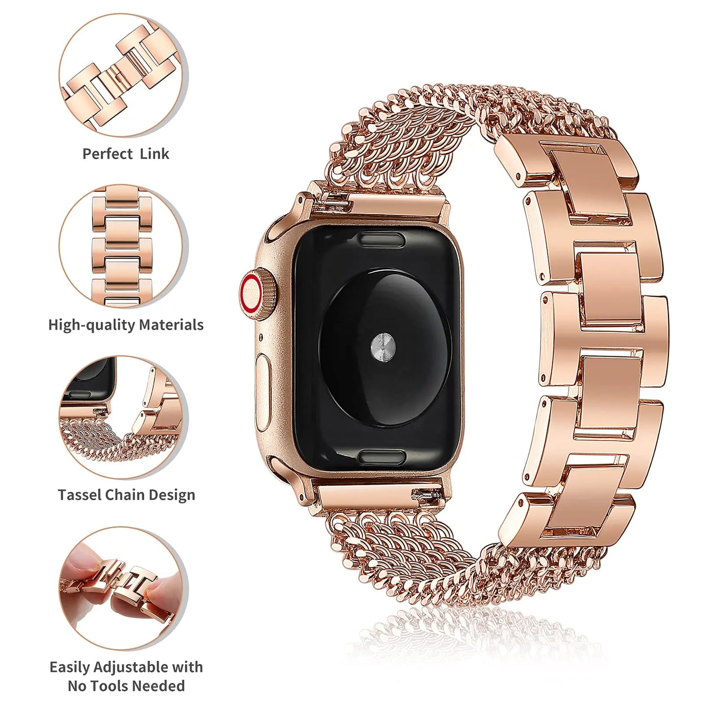 Starlight band for Apple watch 8/Ultra 49mm 40mm 41mm 45mm 44mm 42/38mm Stainless steel bracelet iWatch Serie 7 6 5 4 3 SE strap