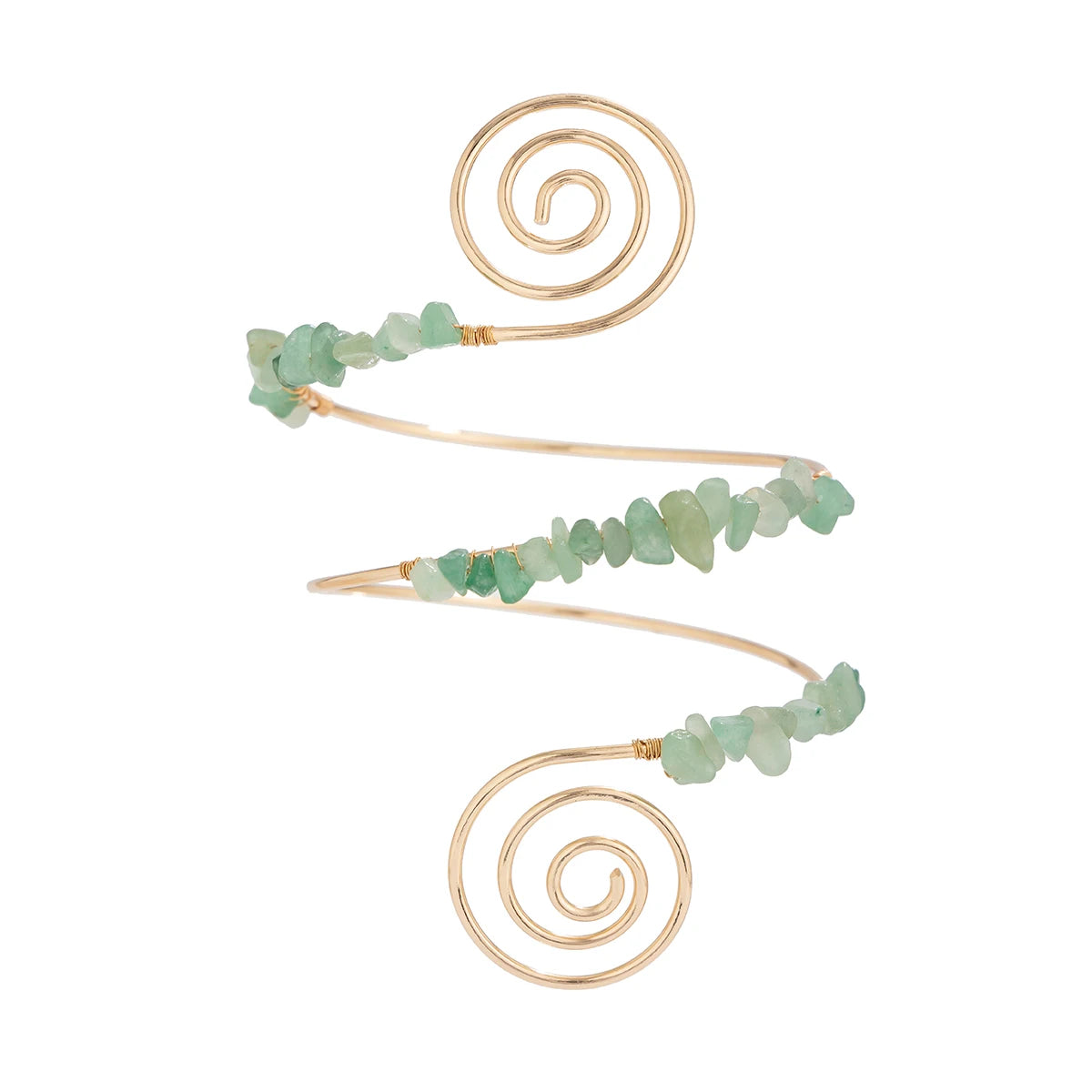 12 Colors Bohemian Stone Upper Armband Cuff Open Bangles for Women Tassel Long Chain Pendant Arm Body Bracelet Jewelry