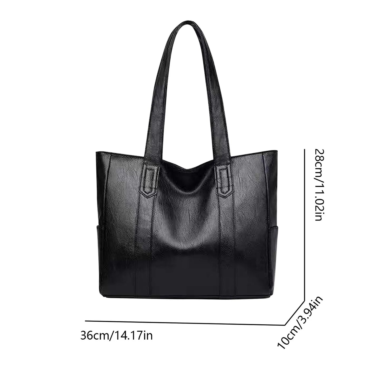 Big Soft Leather Bag Female 2025 New Tide Version Of Everything Simple Large Capacity Tote Single Shoulder Handbag