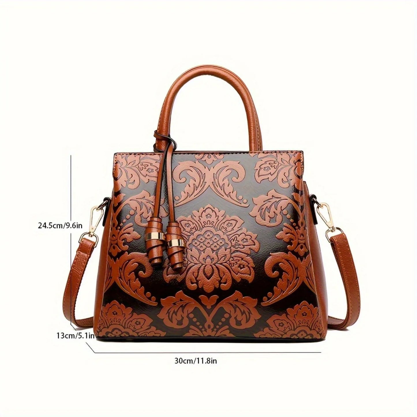 2025 The new stylish ladies hand bag, the retro style of large capacity multi-layer shoulder bag, crossbody bag commuter bag
