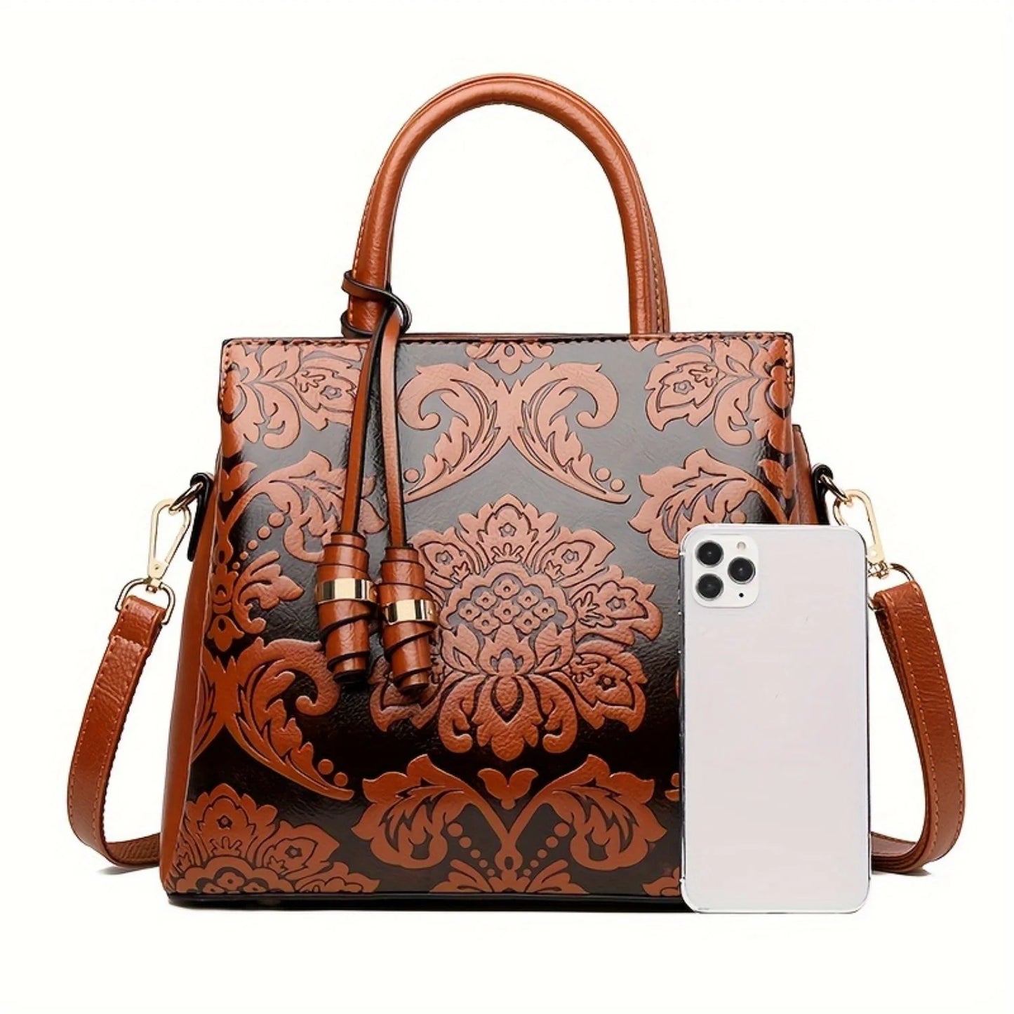 2025 The new stylish ladies hand bag, the retro style of large capacity multi-layer shoulder bag, crossbody bag commuter bag