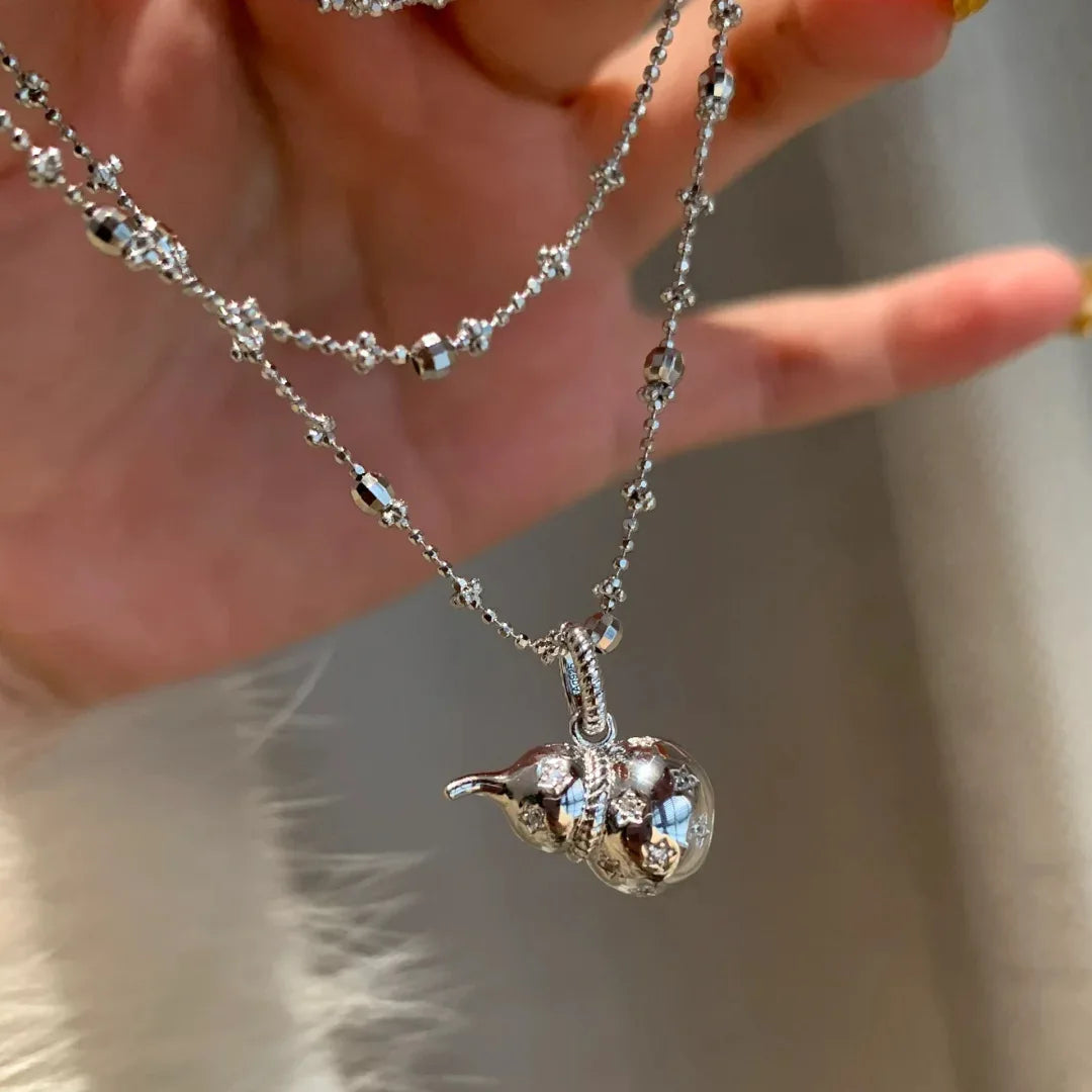 Full diamond star gourd necklace light luxury unique new style exquisite versatile pendant women