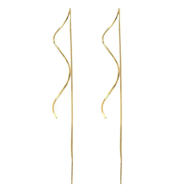 Fashion Long Tassel Threader Earrings For Women Simple Long Chain Earring Jewelry Gifts