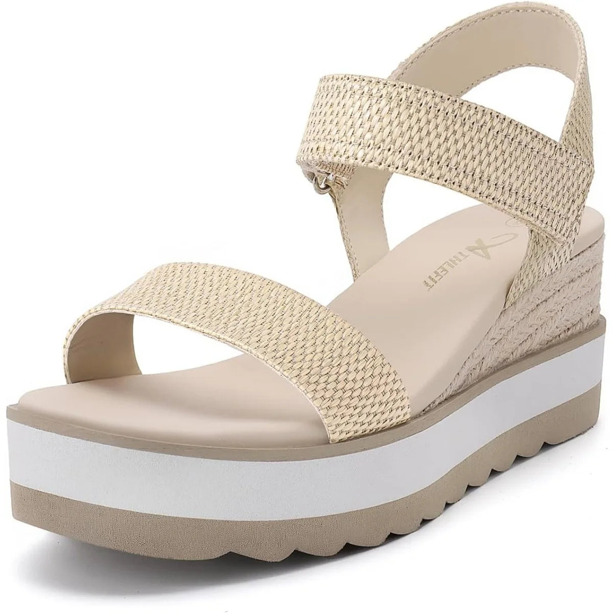 Platform Sandals Women Espadrille Wedge Comfortable Ankle Strap Open Toe Sandals for Walking
