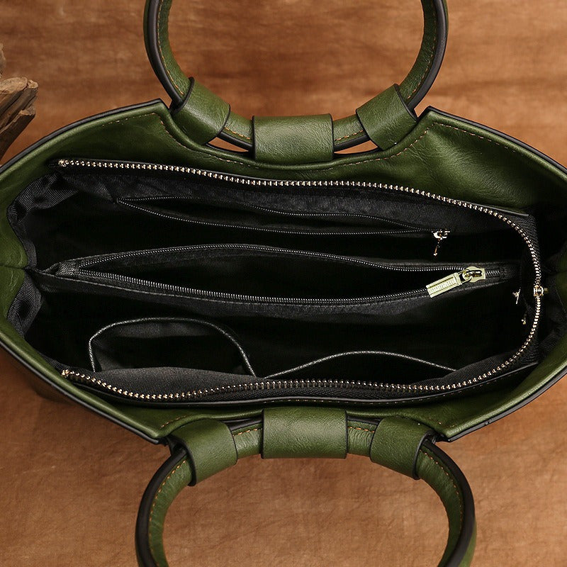 2025 Floral Embossed Crossbody Bag, Ethnic Style Olive Green/Brown Contrast Design, Dual-Use Handheld & Shoulder Bag, Golden-Tone Hardware Zipper Closure, Casual Formal Art Purse, Durable Polyester Lining, Fine Craftsmanship,