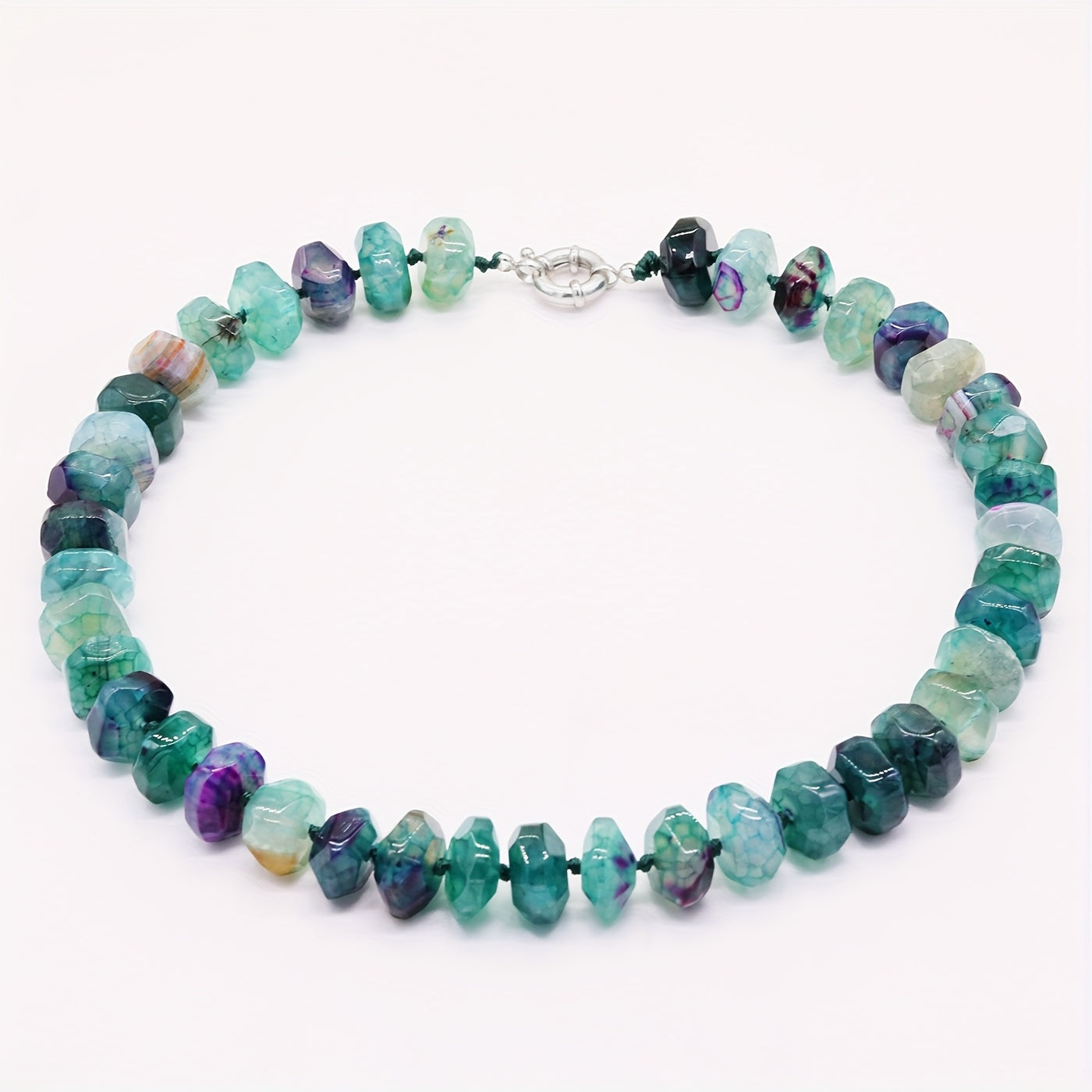 [Bohemian Gemstone Necklace] Bohemian & Elegant Women's Extra Long 20.5" Necklace | Natural Green Gemstone Jewelry, Handmade with Gift Box for Everyday, Wedding, Party, Valentine's Day - Year-Round Luxury Necklace