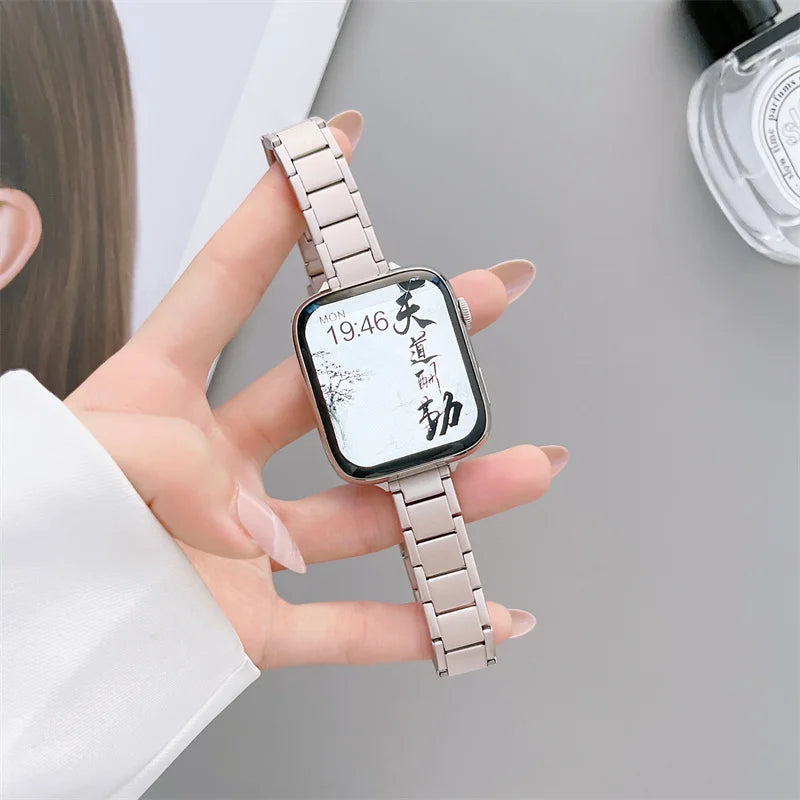 Starlight band for Apple watch 8/Ultra 49mm 40mm 41mm 45mm 44mm 42/38mm Stainless steel bracelet iWatch Serie 7 6 5 4 3 SE strap