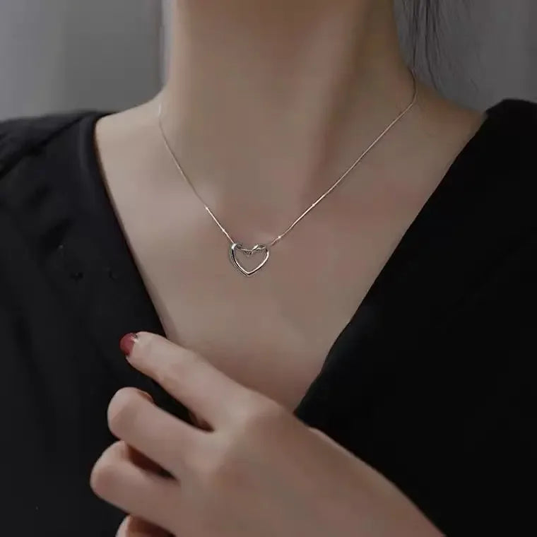 Star Pendent Necklace for Women  Simple Zircon Tassel Clavicle Chain Choker Elegant Gift
