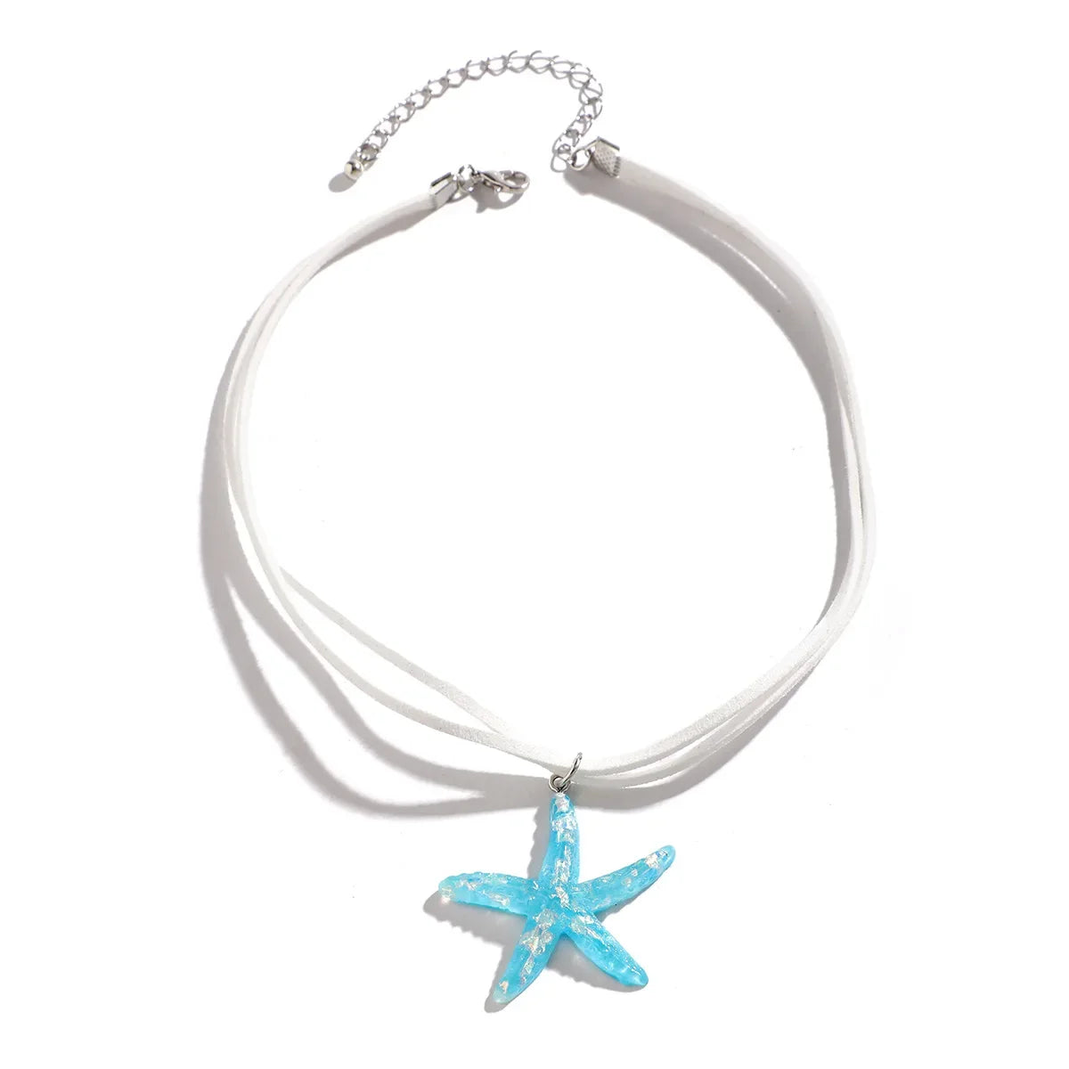 Multi layered Creative Rope Chain Fashion Beach Jewelry Gift Girl Boho White Blue Starfish Pendant With Necklace Women's
