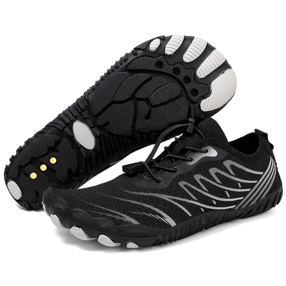 Unisex Man Woman Water Shoes Anti-Non Slip Durable Black Water Barefoot Soft Sole Light Breathable Sport Outdoor Walk Running