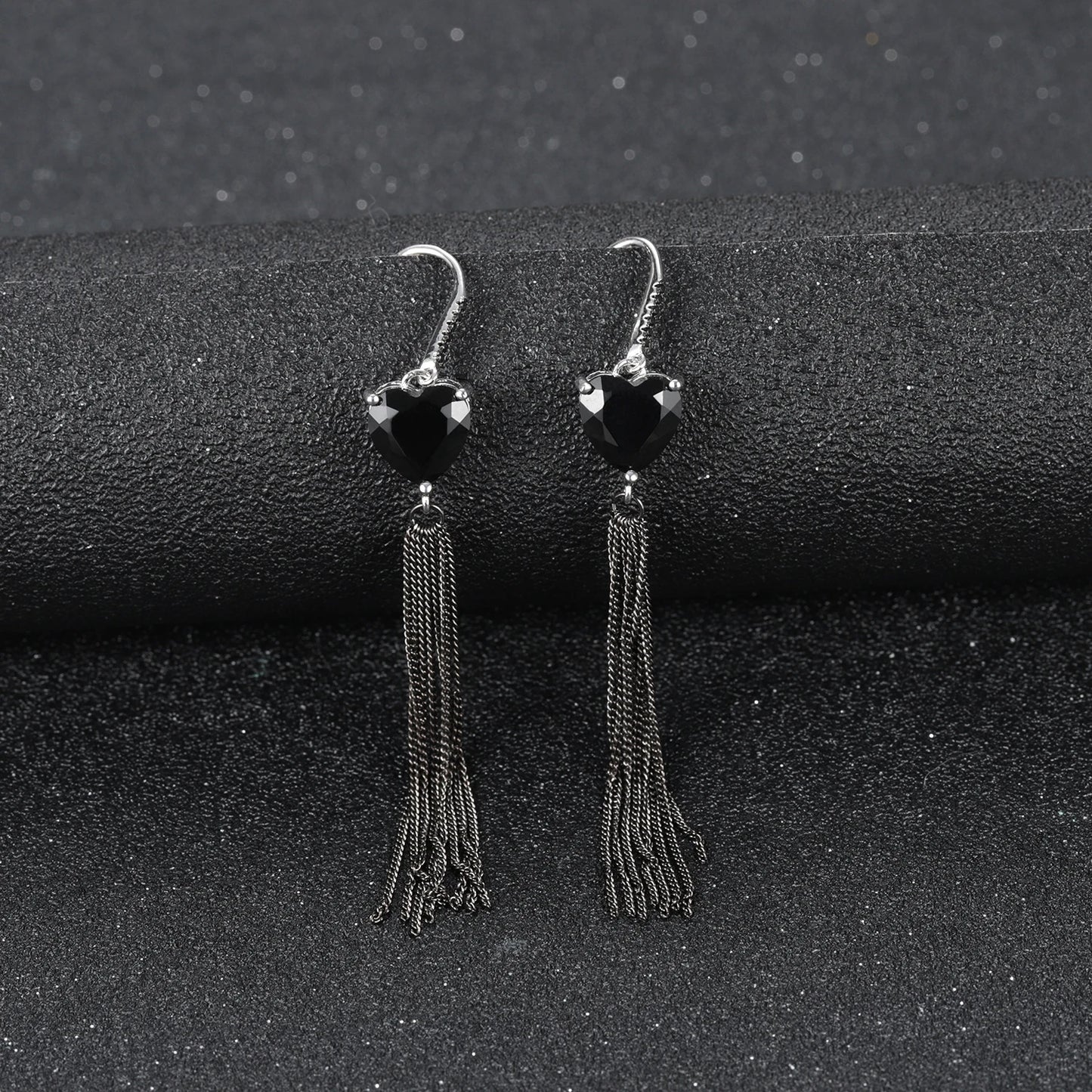 925 Sterling Silver Gemstone Handmade Earrings Natural Heart Aqua-blue Calcedony Fishhook Earrings Gift For Her