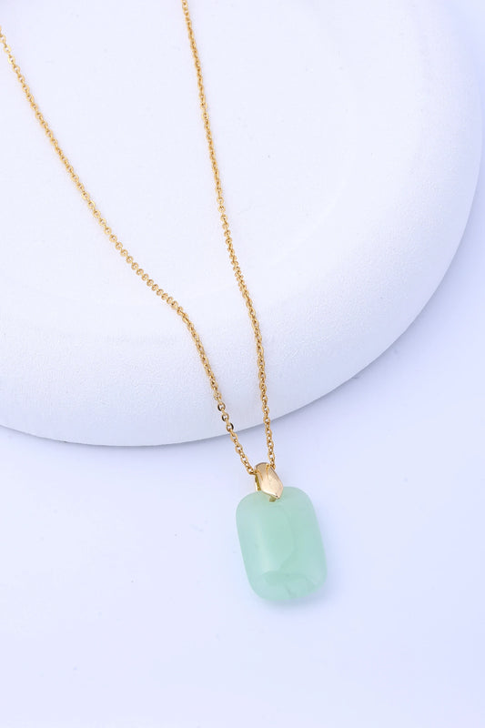 Chinese imitation Hetian jade copper coin nothing brand pendant retro temperament simple and versatile high-end titanium steel
