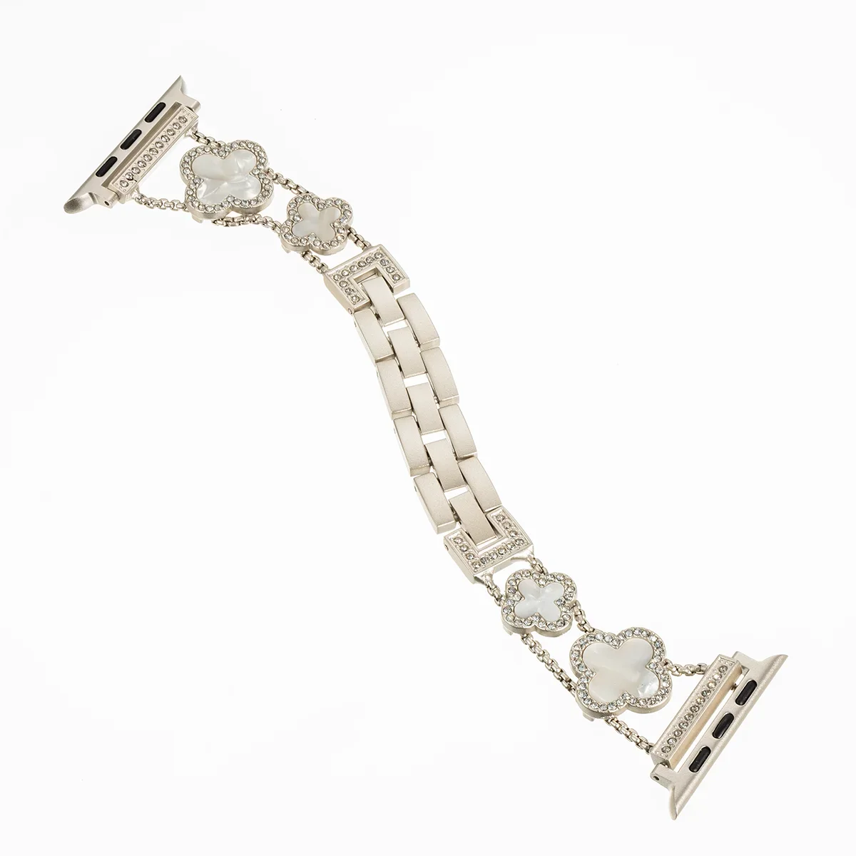 Diamond Four-leaf Clover Metal Strap for Apple Watch Ultra2 49mm 46mm 44/42/41/40/38mm Band for Iwatch Series10 987SE6 Bracelets