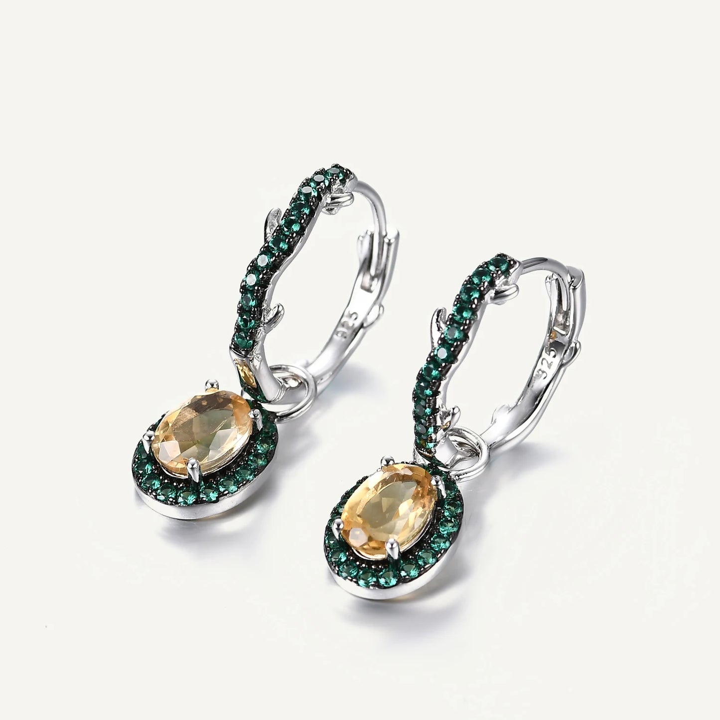 Christmas Design Amethyst Brambles Gemstone Earrings Sets For Women Solid 925 Sterling Silver