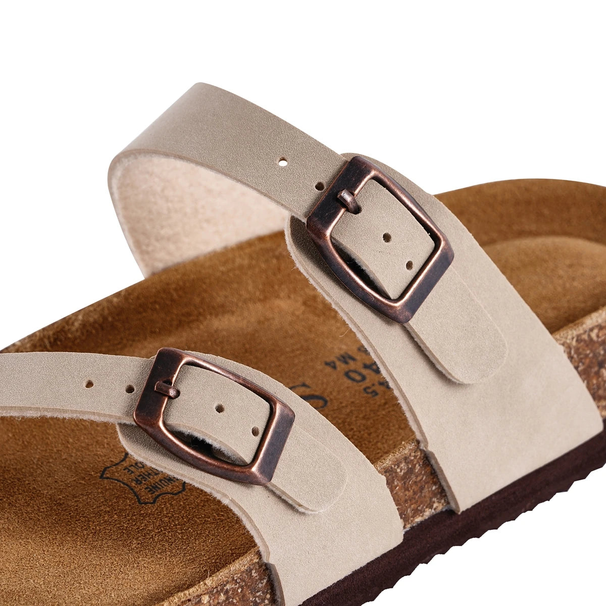SUFU Slippers Summer Classic Buckle Breathable Outdoor Casual Flip Flops Soft Footbed Leather Sandals