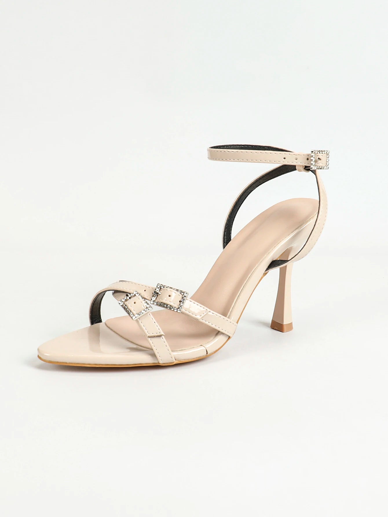 Womens Kitten Low Heels Sandals Strappy Dress Shoes Open Toe Summer Party Wedding Shoes