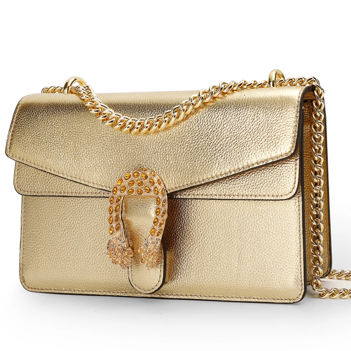 luxury brand design crossbody bags for women genuine leather chains shoulder bag high quality fashion Funky purses and handbags