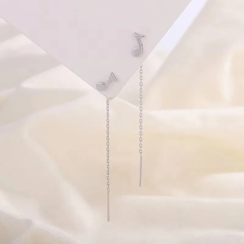 French Luxury Sweet Romantic Long Zircon Tassel Twisted Earrings for Women Jewelry Gift