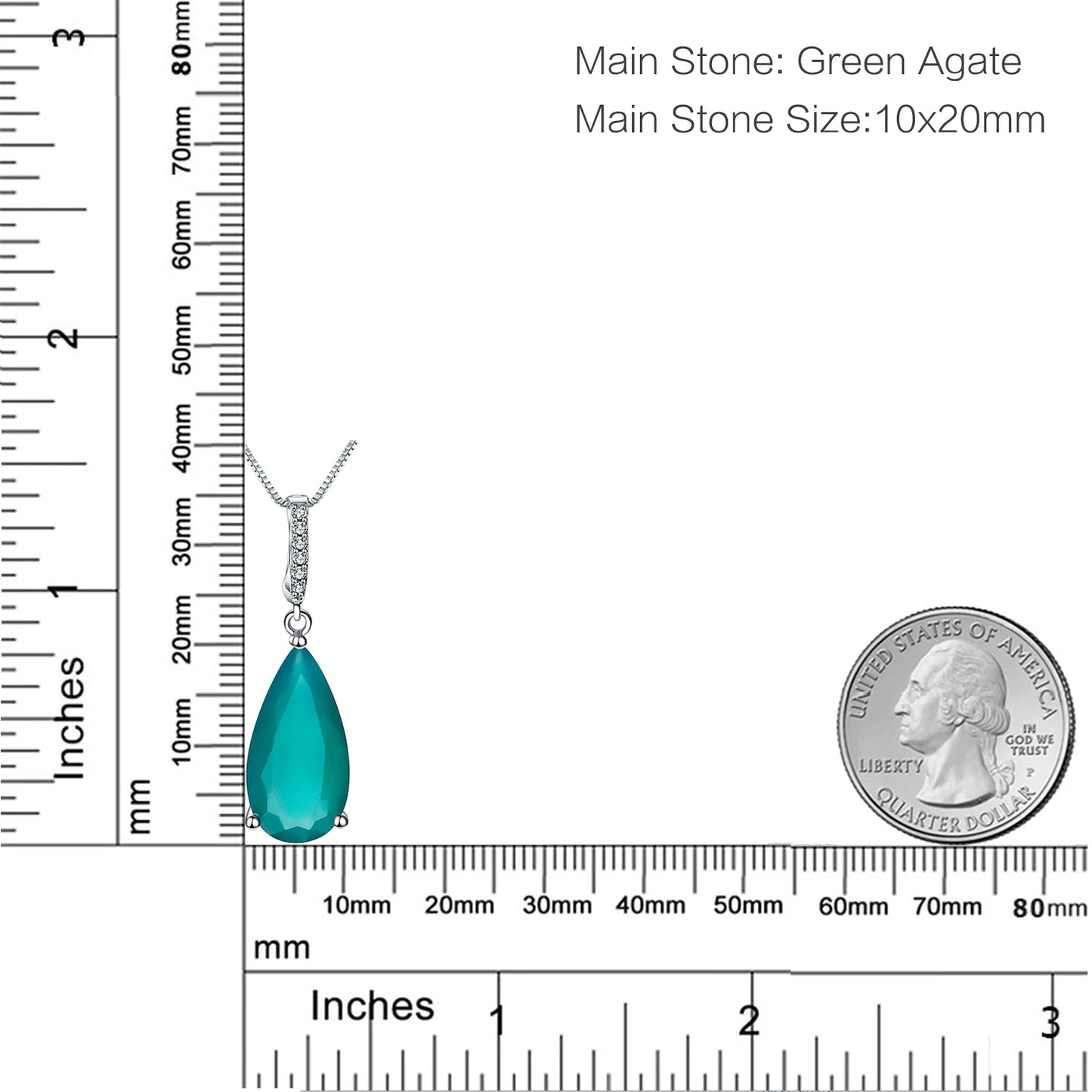 7.89Ct Natural Green Agate Gemstone Pendant  925 sterling Silver Necklaces & Pendants For Women Fine Jewelry