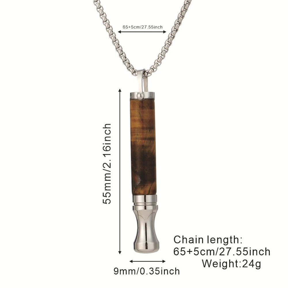 Breathing Necklace Stress Anxiety Relief Natural Calming Relief Chain Necklace Mindfulness Breathing Tool Anti Smoking Necklace