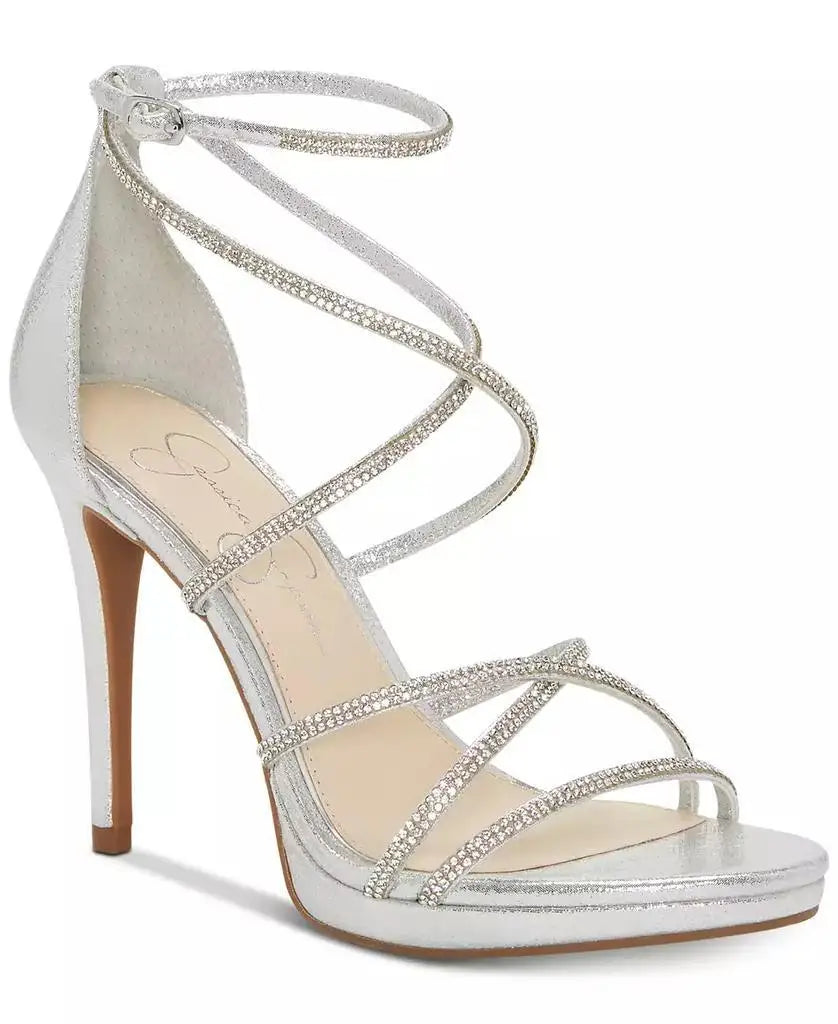Jessica Simpson | Women's Jaeya Strappy Rhinestone High-Heel Dress Sandals