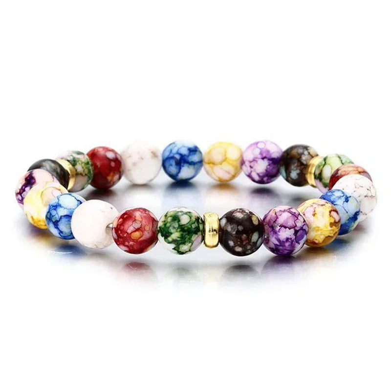 Classic 7 Chakra Beads Bracelet Natural Stone Black Rope Braided Yoga Reiki Healing Balance Bracelets & Bangles Meditation Gift