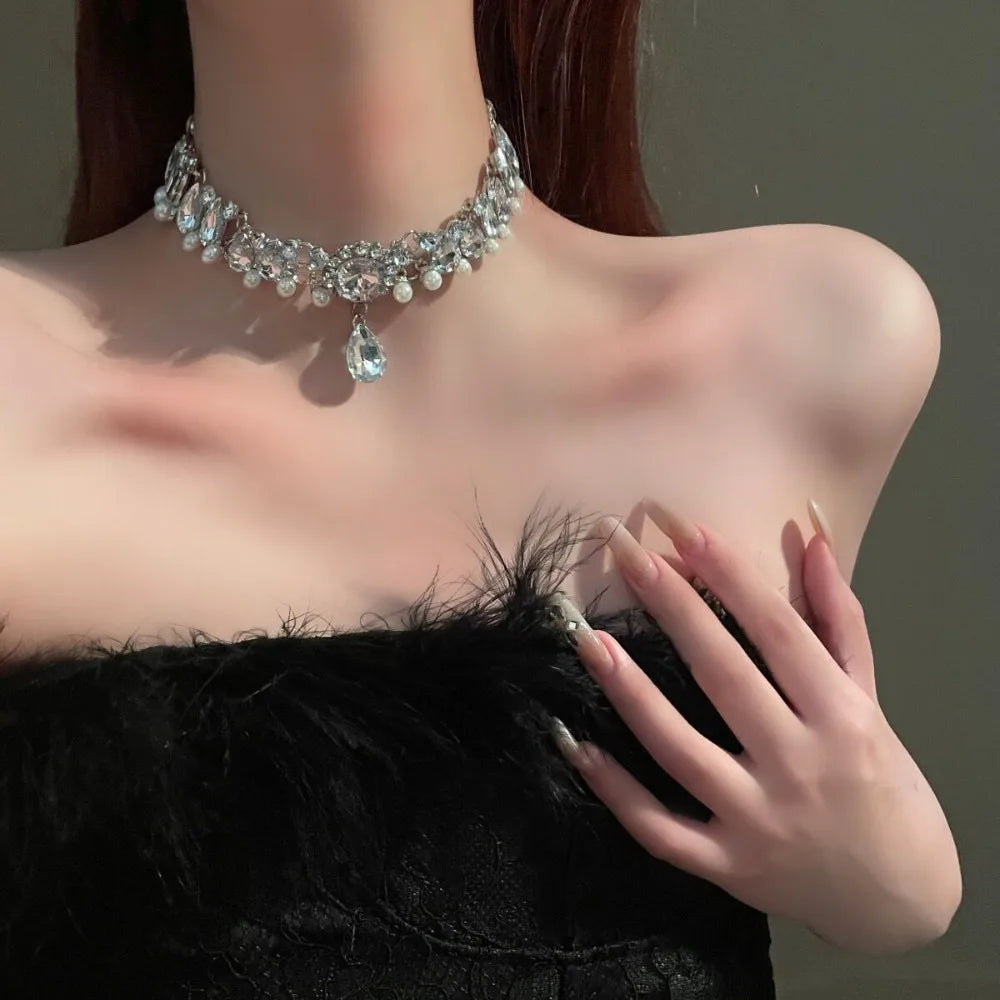 2025 New Zircon Necklace Premium Sense Collarbone Chain for Women