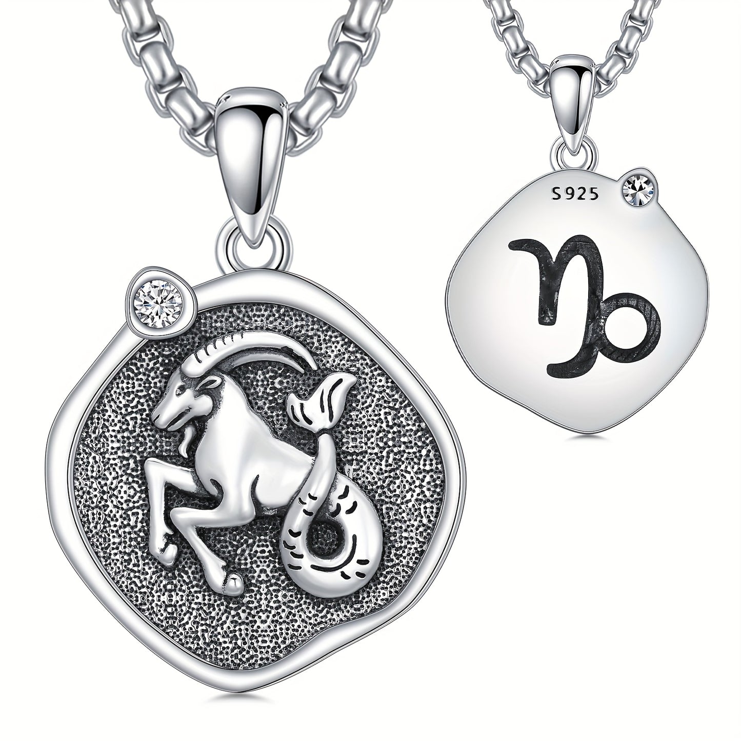 [Zodiac Constellation Necklace] 925 Sterling Silver Zodiac Constellation Pendant Necklace - Astrology Horoscope Jewelry Gifts For Women Men