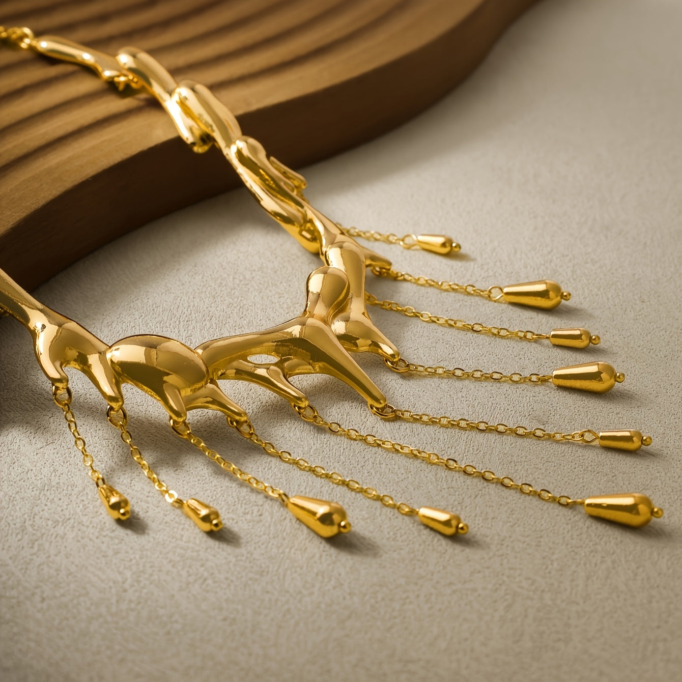 1pc Women'S Boho Sexy Tassel Pendant Necklace, Zinc Alloy, Long Chain, No Stone, for Party and Banquet Occasion